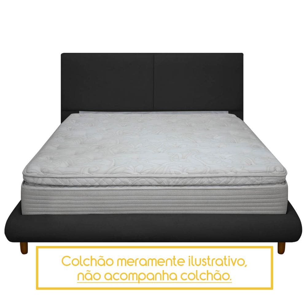 Kit Cama Box e Cabeceira Orgânica Napole King Size 208cm Bouclê