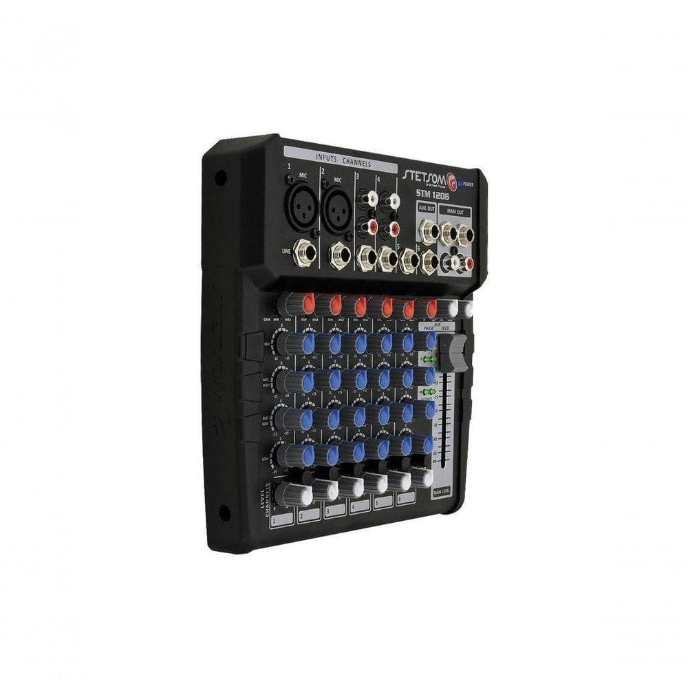 Mesa De Som Stetsom Stm1206 6 Canais 12v