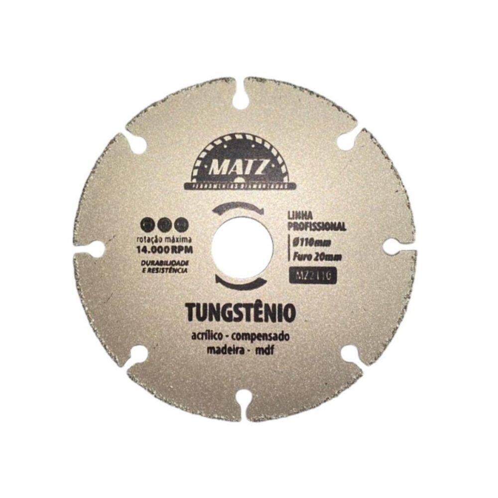 Disco Segmentado Tungstênio Para Madeira 110Mm X 20Mm Matz