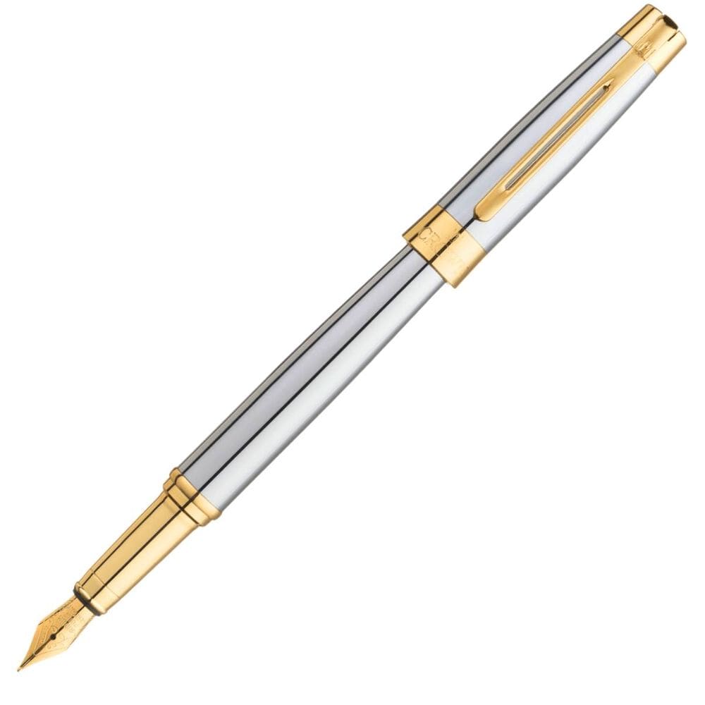 Caneta Luxo Crown Metal President Chrome Tinteiro pena alemã de Iridium YW39840S Prata