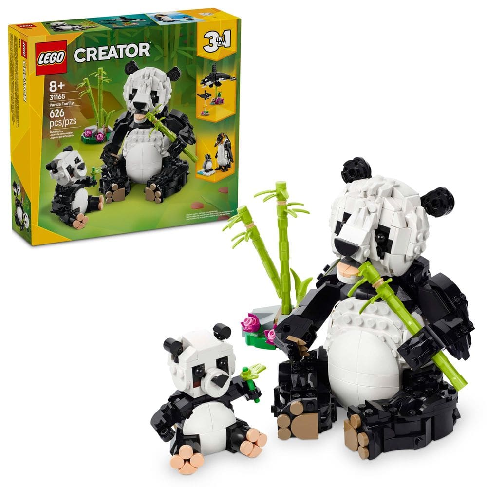 Brinquedo de construção LEGO Creator 3 em 1 Wild Animals Panda Family