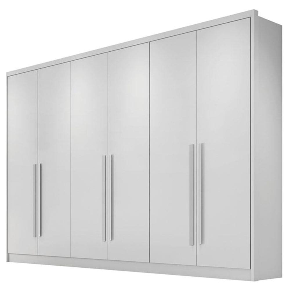 Guarda Roupa Casal Livorno 6 Portas 6 Gavetas Neve - Novo Horizonte
