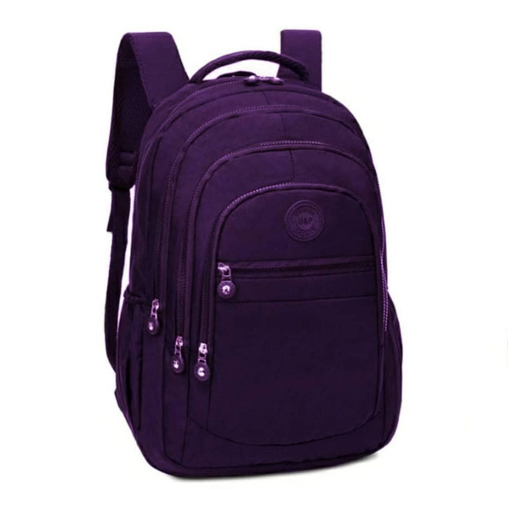 Mochila Feminina Escolar Reforçada Espaço Notebook Roxo