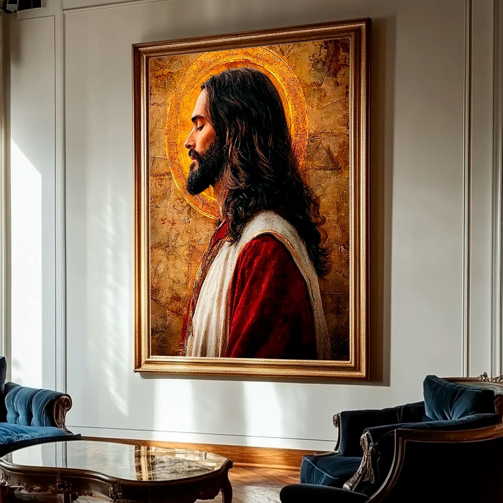 Quadro Decorativo Jesus Perfil