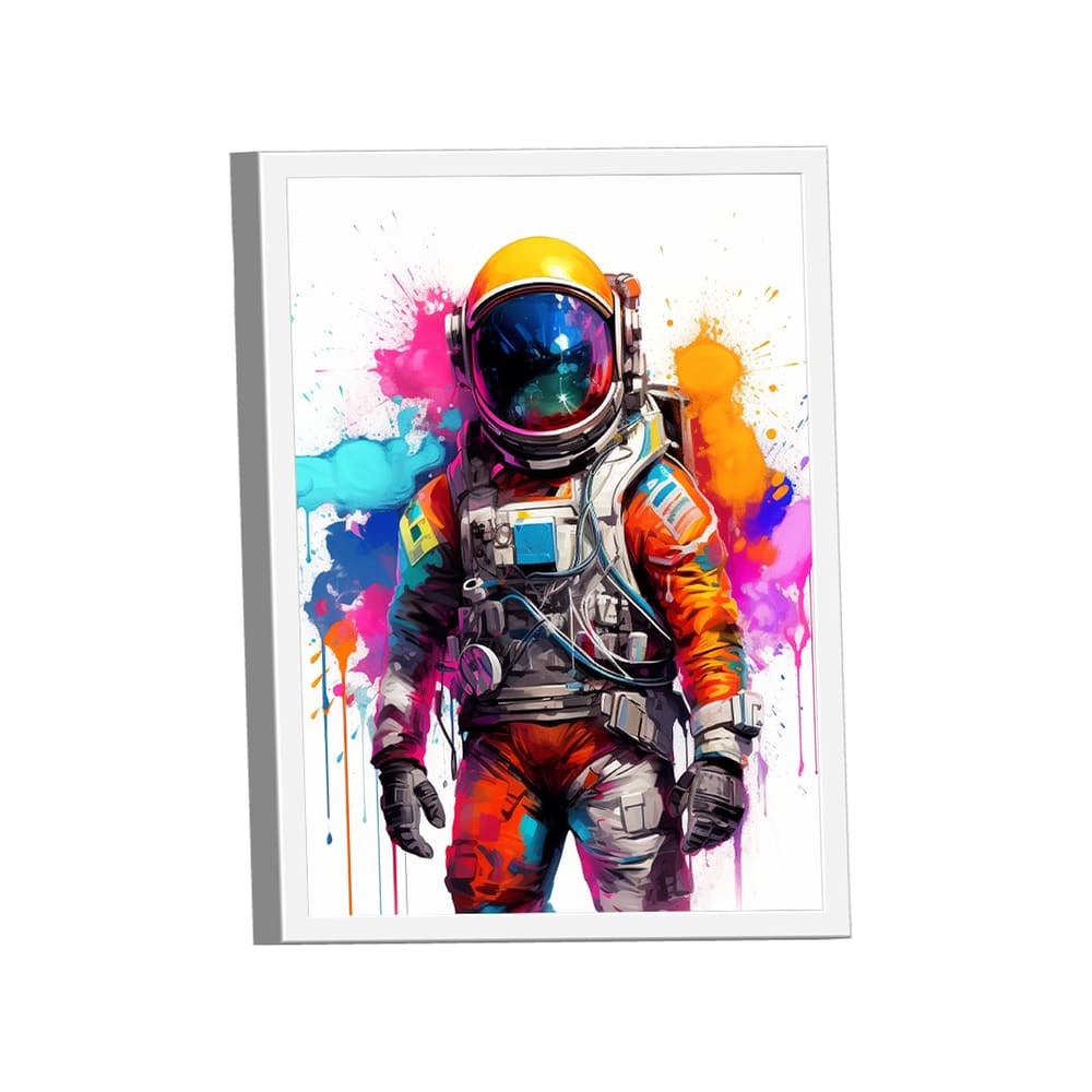Quadro Decorativo Astronauta Grafite Colors