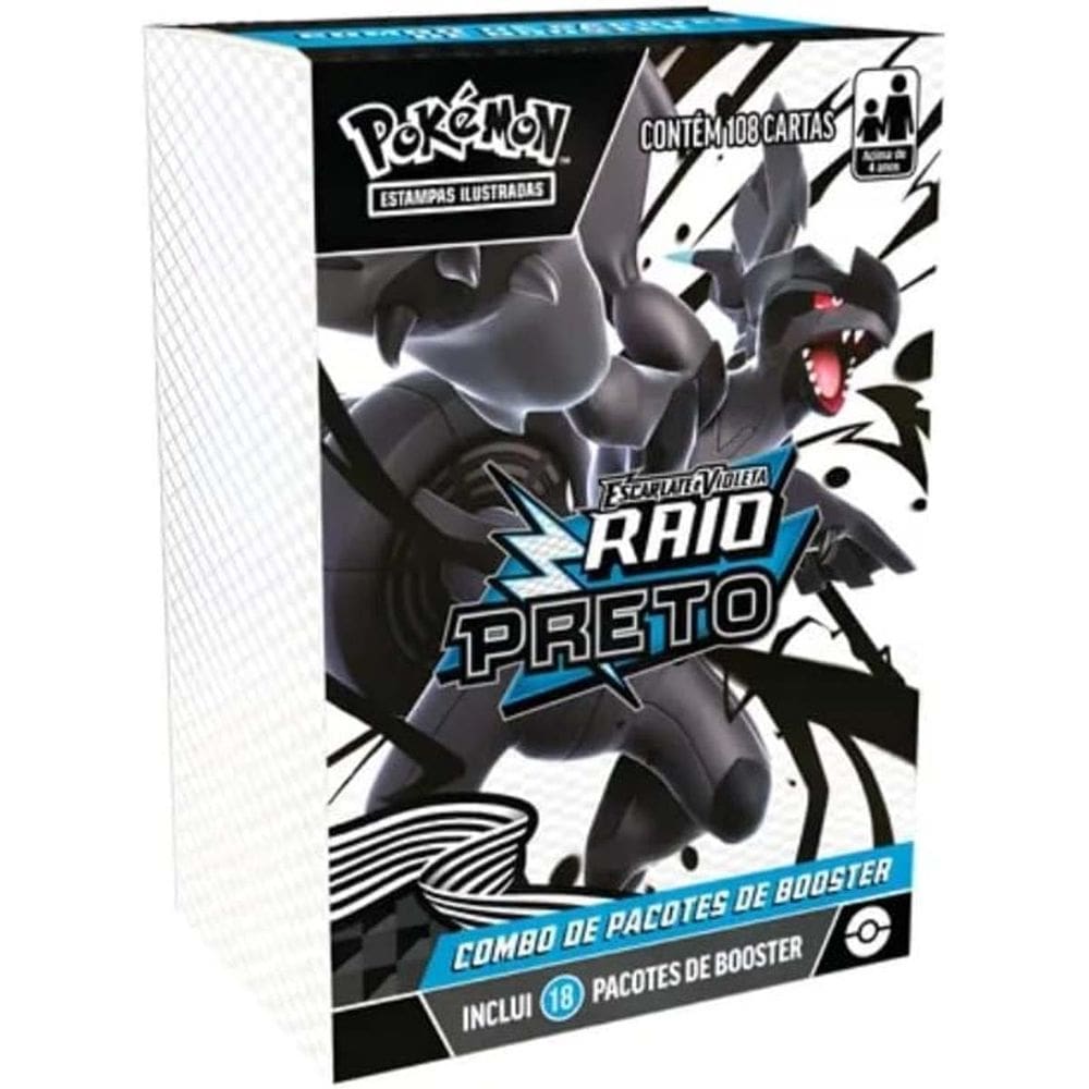 Mini Display Pokémon Tcg Escarlate E Violeta 10.5 Raio Preto - 108 Cartas Copag