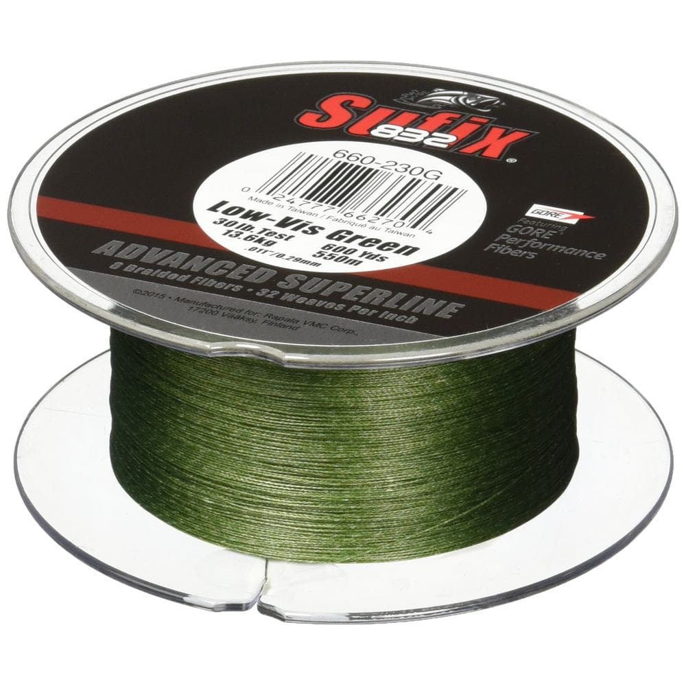 Linha de pesca Sufix 832 Braid 600 jardas (verde, 22,68 kg)