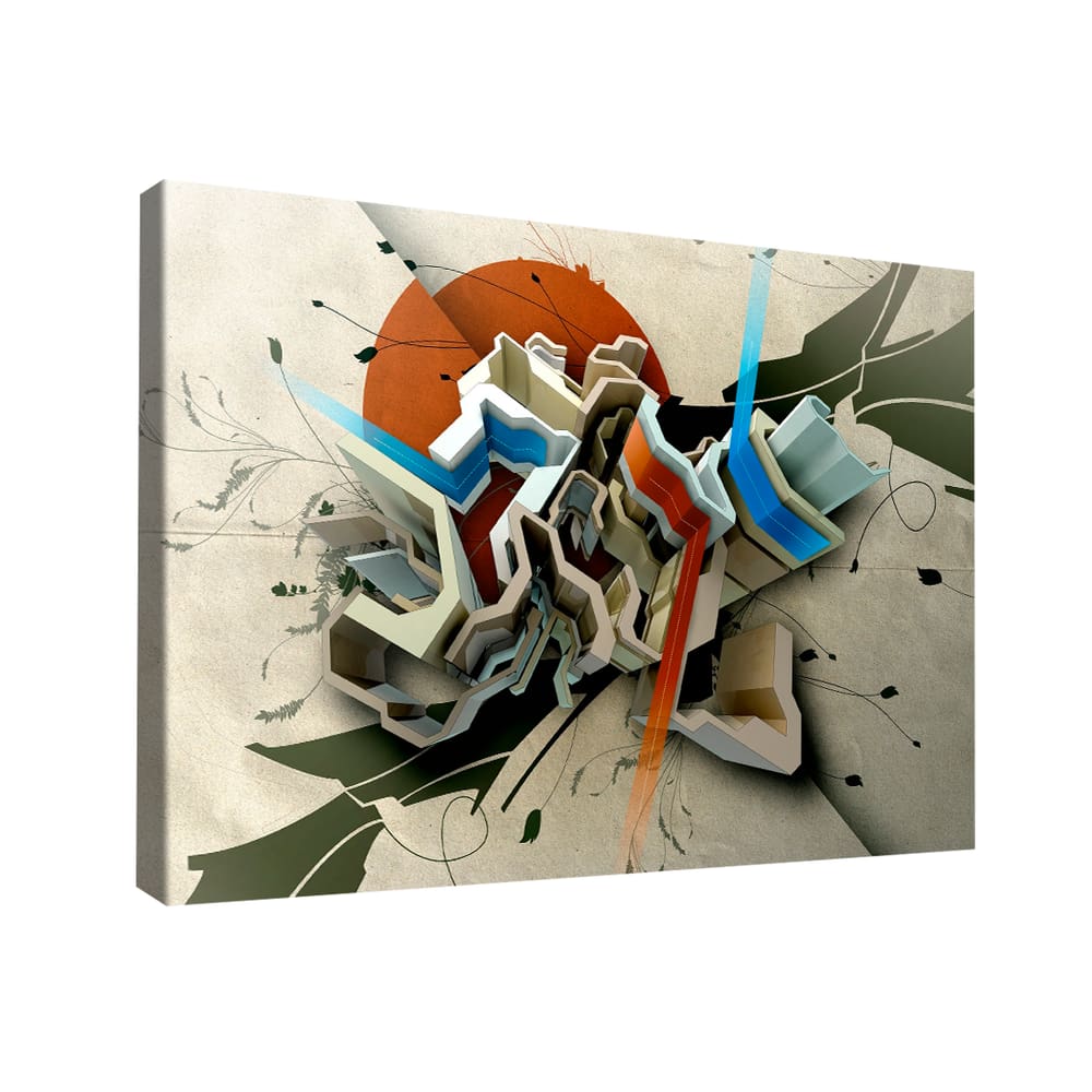 Quadro Ilustração Abstrata Multicolorida