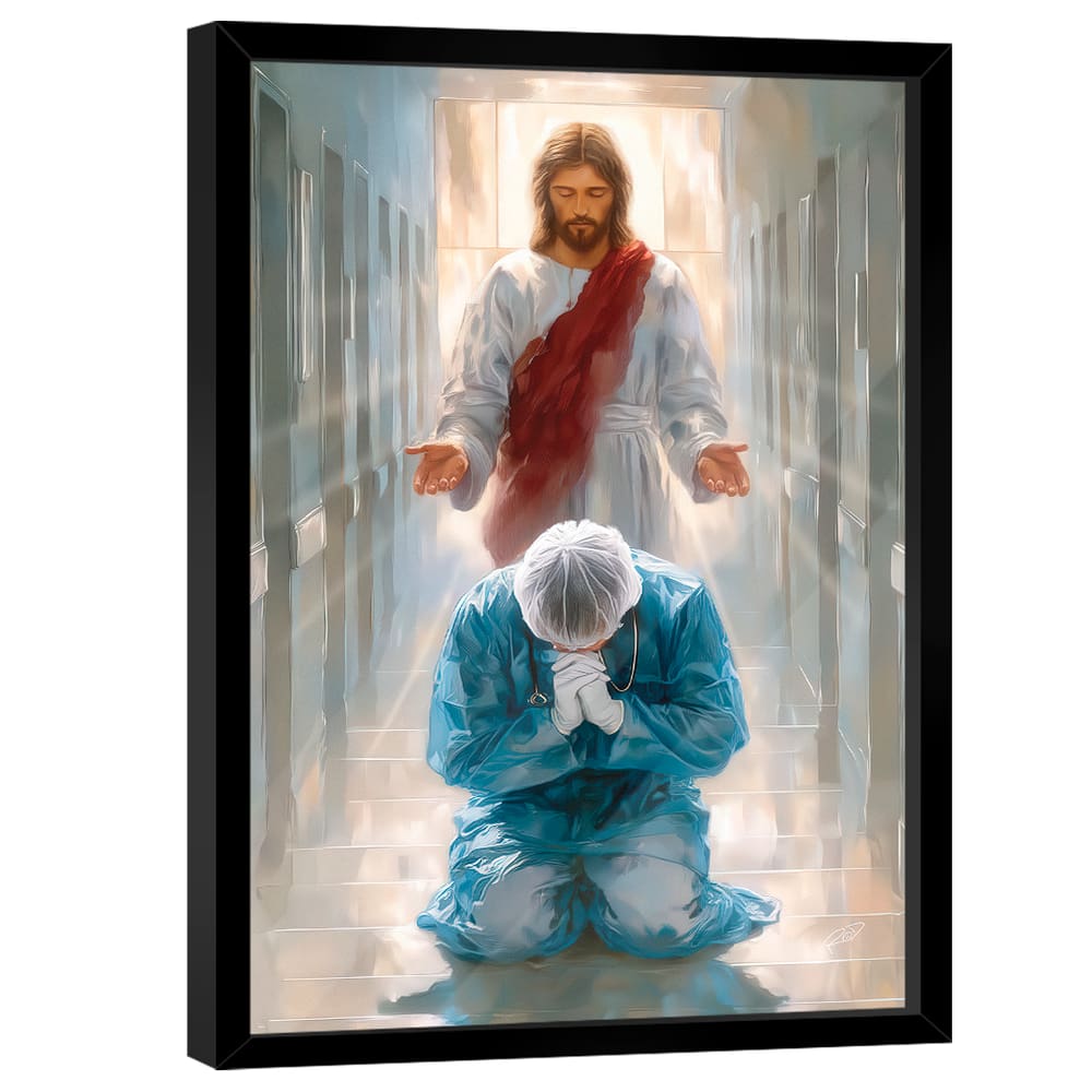 Quadro Decorativo Jesus Abençoando o Médico