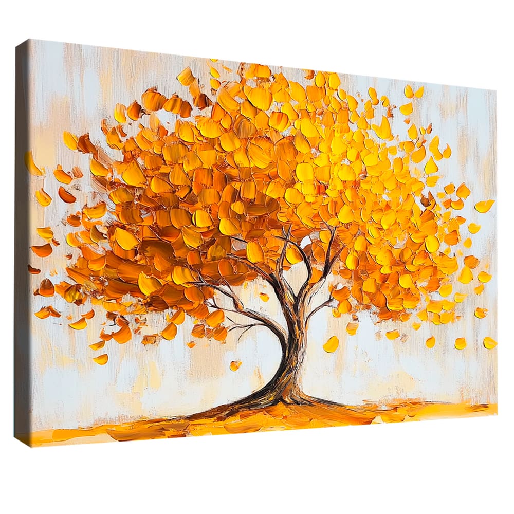 Quadro Decorativo Árvore da Prosperidade Amarela