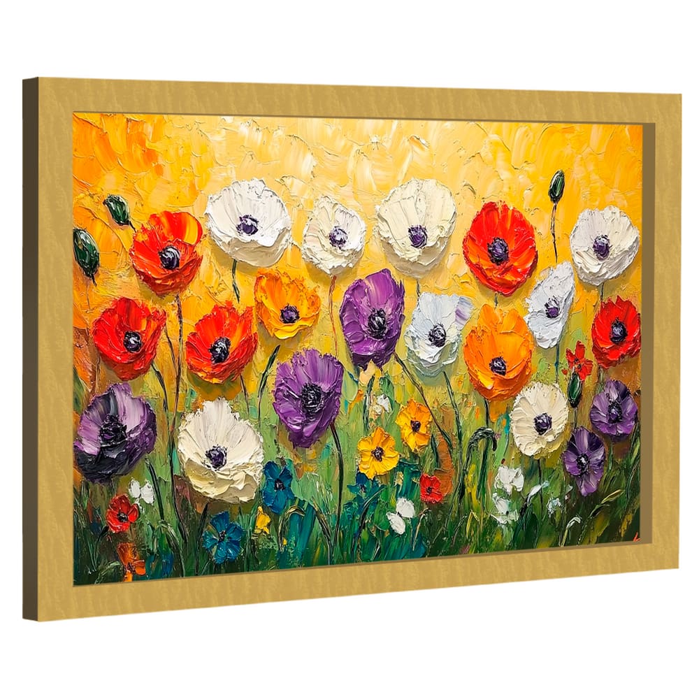 Quadro Decorativo Flores Abstratas Coloridas