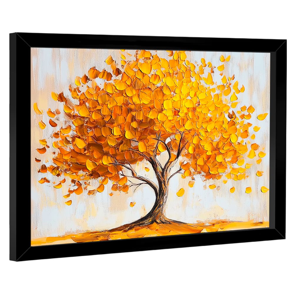 Quadro Decorativo Árvore da Prosperidade Amarela