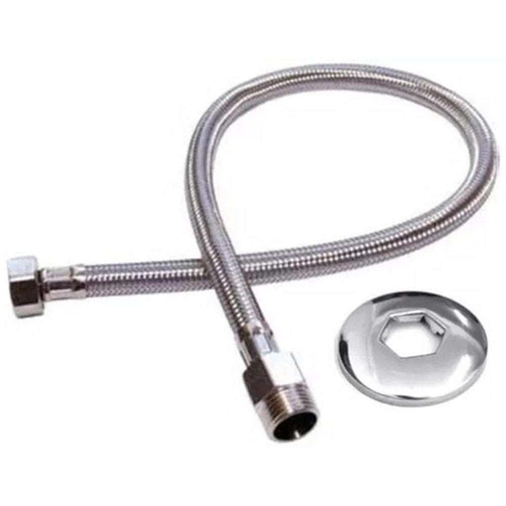Engate Mangueira Flexível Trançado Aço Inox 60 Cm