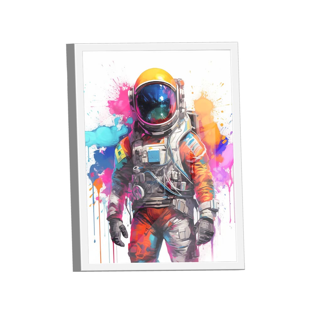 Quadro Decorativo Astronauta Grafite Colors