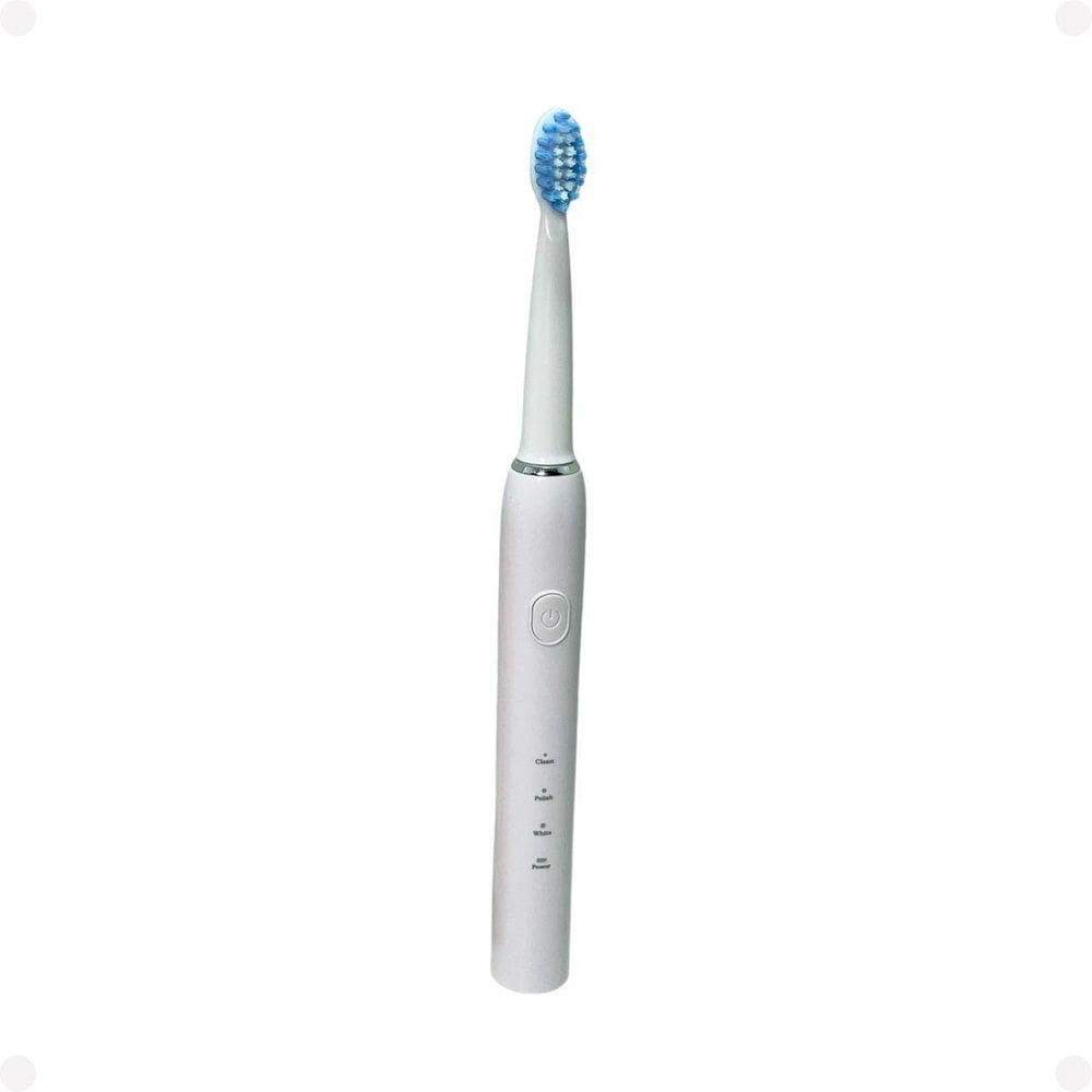 Escova De Dente Elétrica Alta Frequência Recarregável Branca
