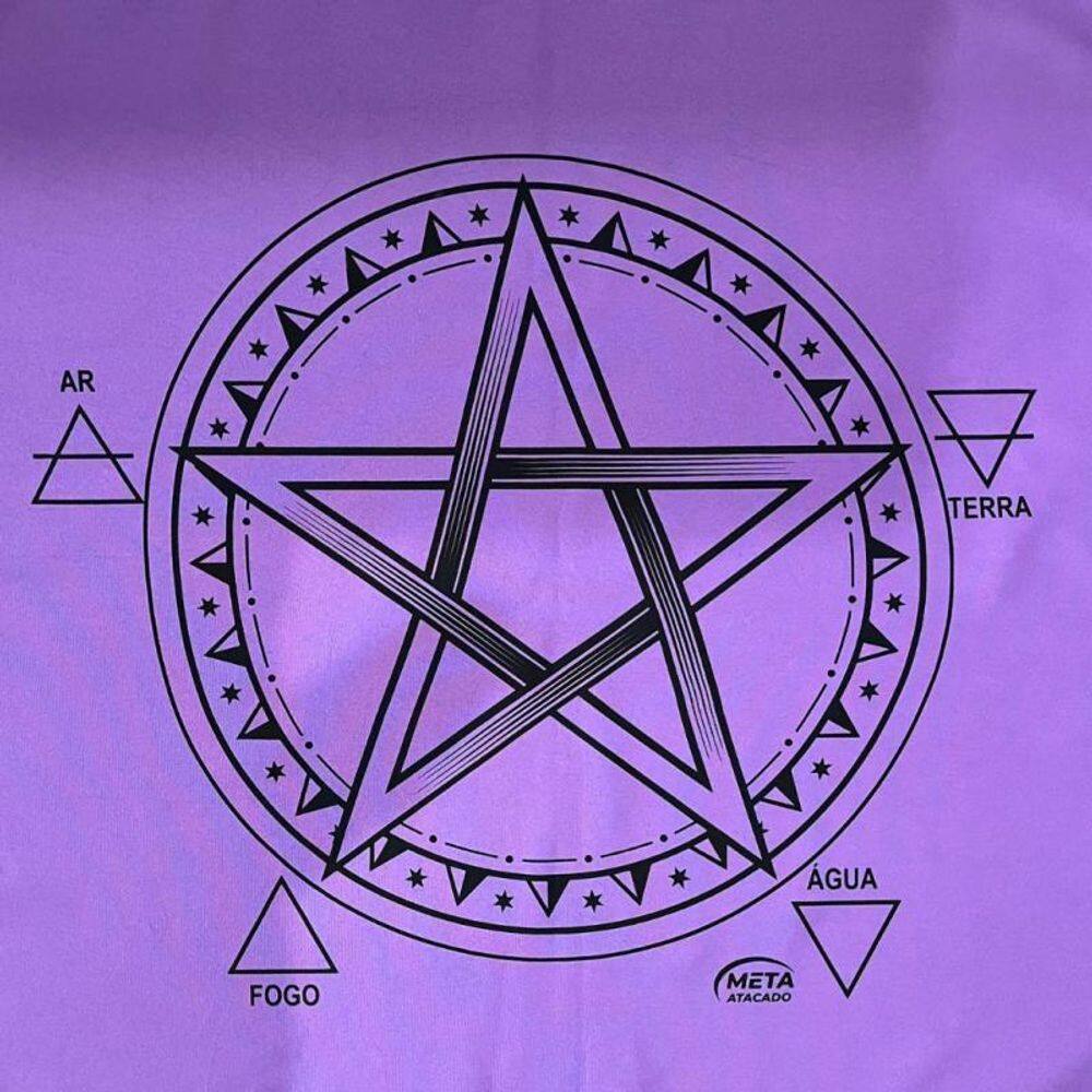 Toalha Pentagrama Tecido Jogo Cartas Tarot - Selecione A Cor