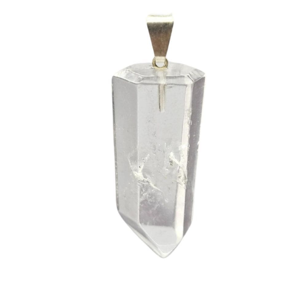 Pingente De Pedra Ponta Cristal Rolada Natural
