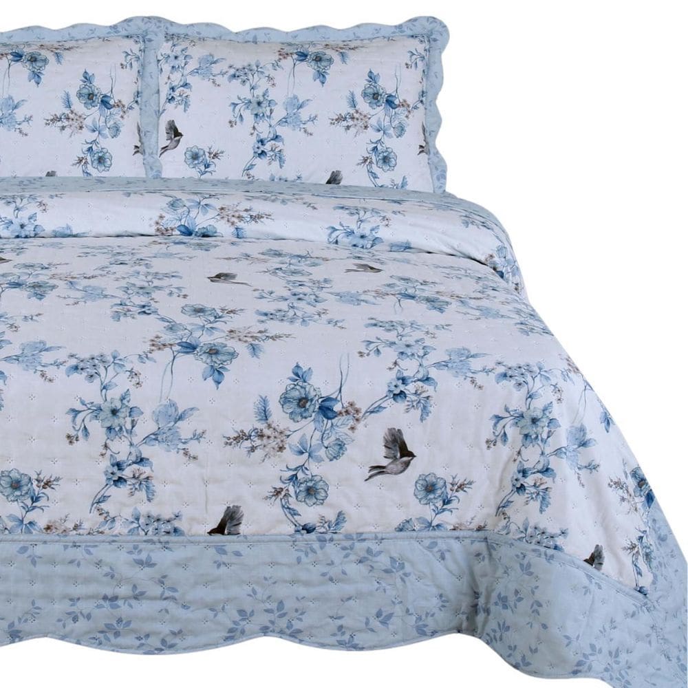 Cobre Leito Queen Size 100 Algodão Arielle 300 Fios Bordado