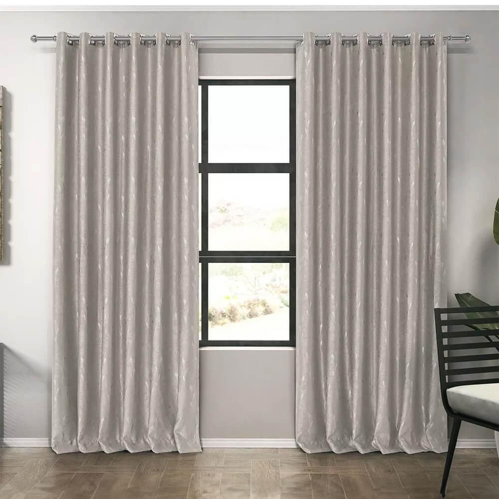 Cortina Sala / Quarto Blackout Eva 4,0 X 2,6 - Adomes Bege