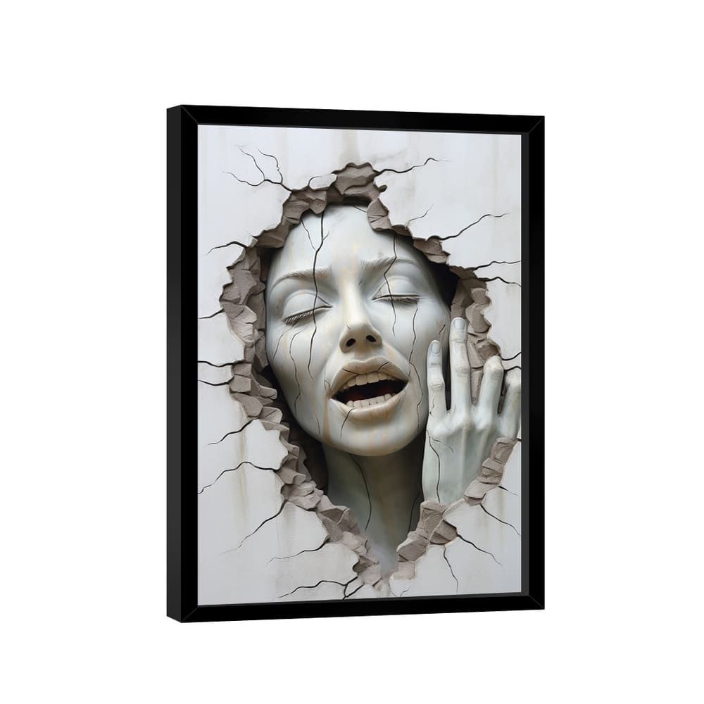 Quadro Decorativo Aterrorizada 3D