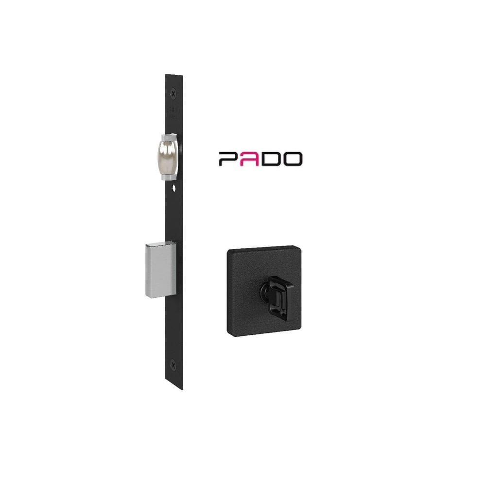 Fechadura Rolete Porta Banheiro Wc Pivotante Pado Preta