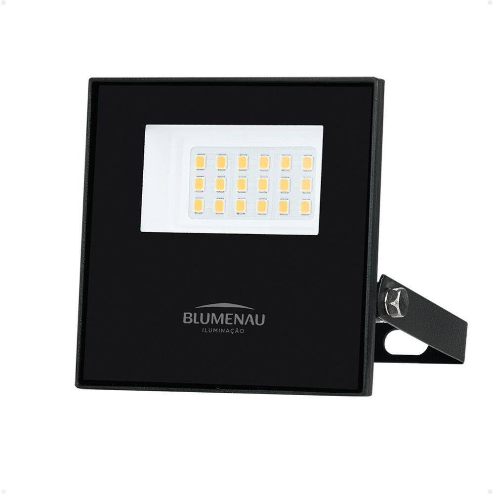Refletor Blumenau De Led Slim 20W Preto Bivolt - 3000K - Ama
