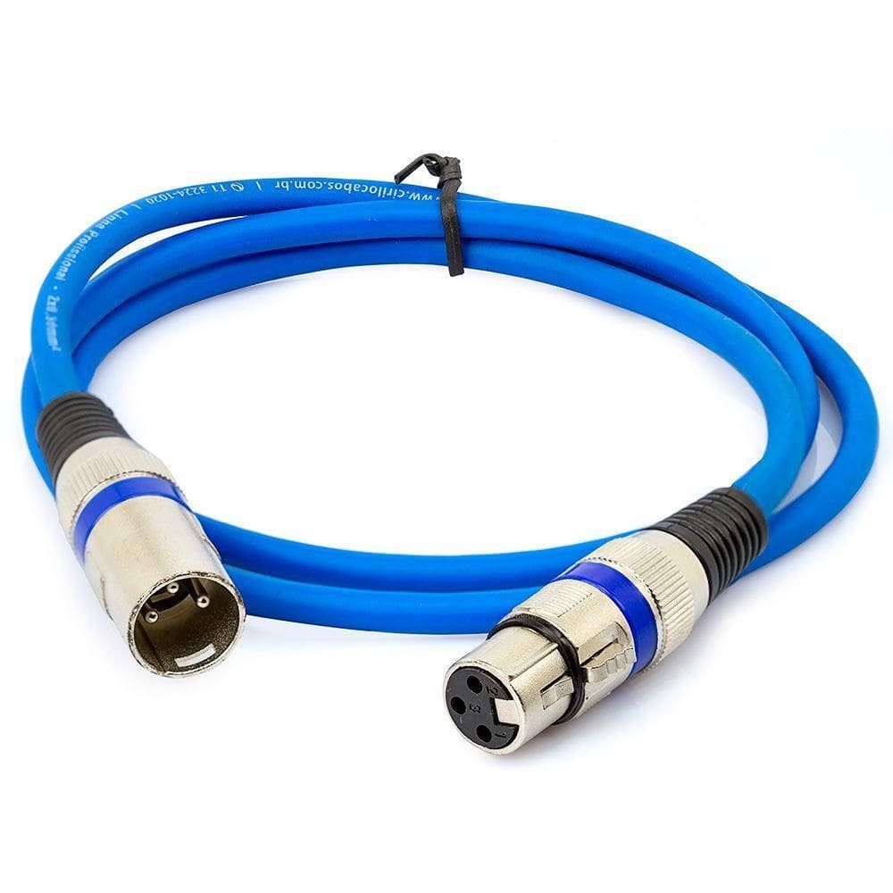 Cabo Canon Macho X Fêmea Balanceado Azul - 3 Mt