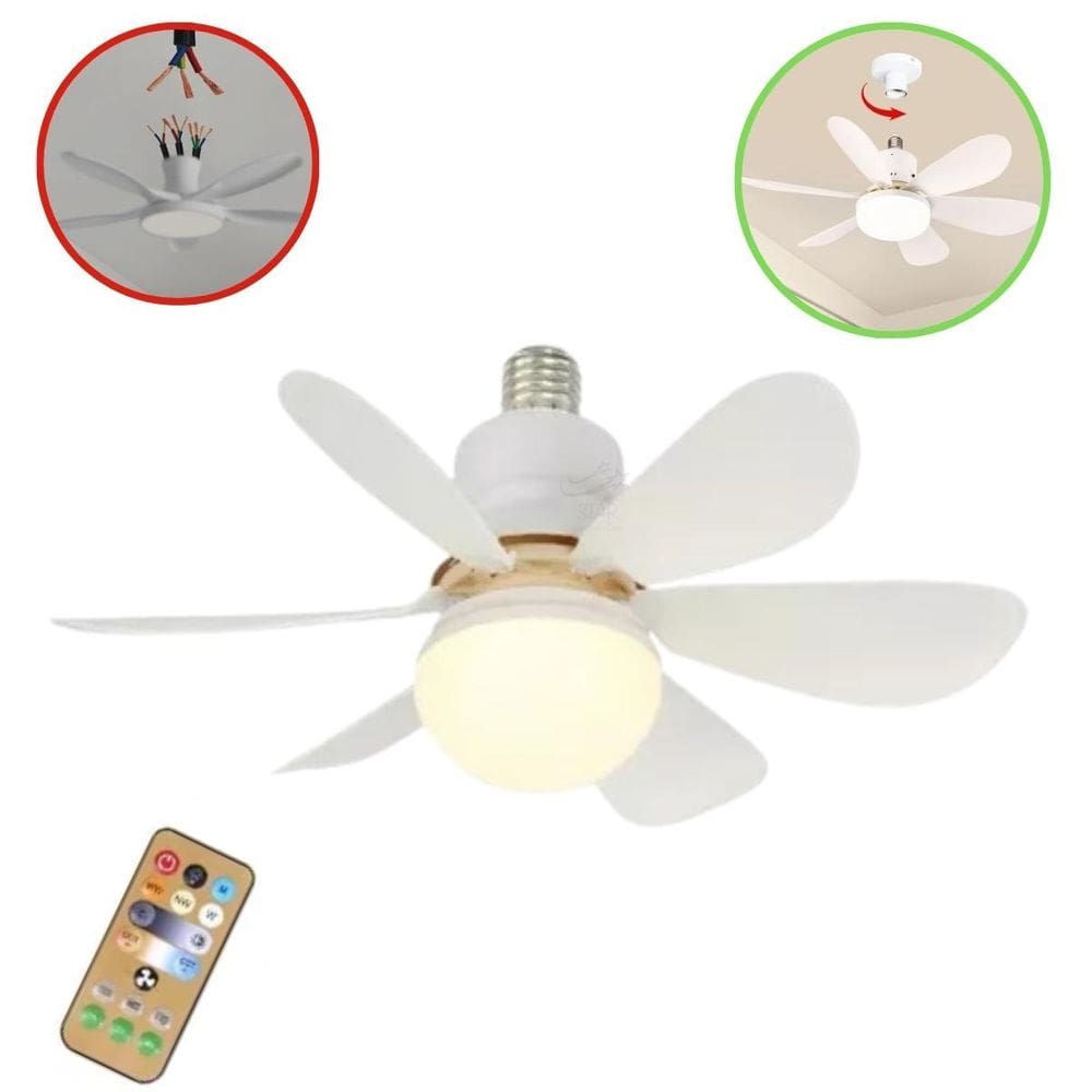 Ventilador De Teto 3 Velocidades Potente Com Controle 60W