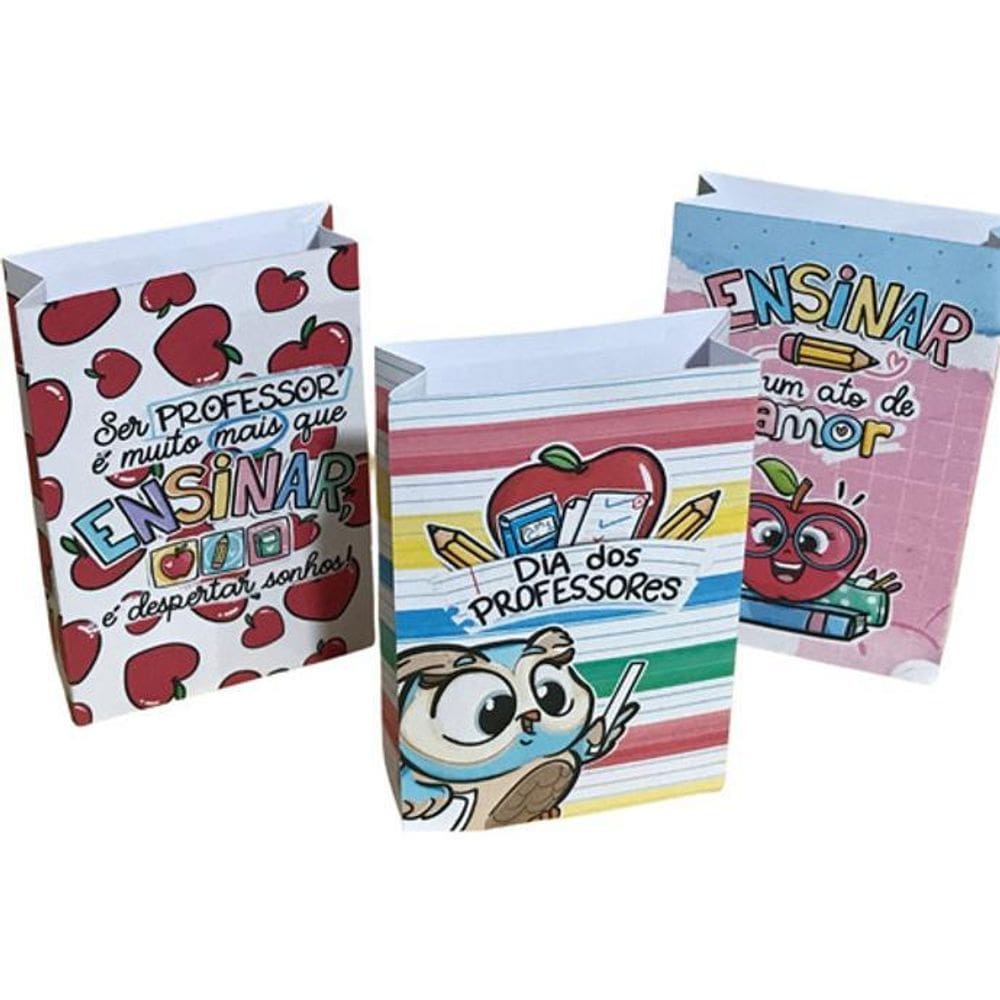 20 Sacolinha Presente Dia Professores Saquinho Docinhos