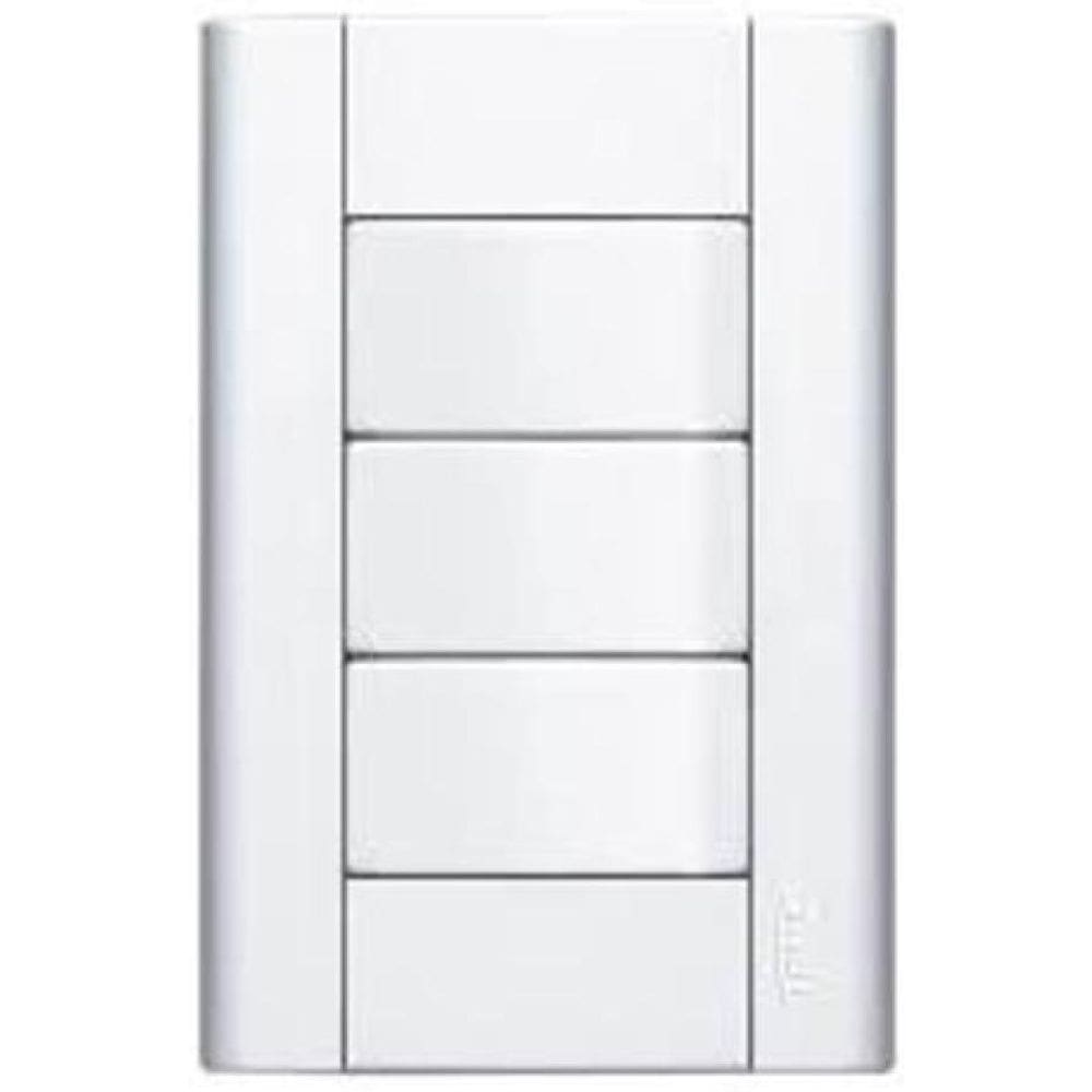 Interruptor Simples 16A 4X2 3 Teclas Branco Modulare Fame