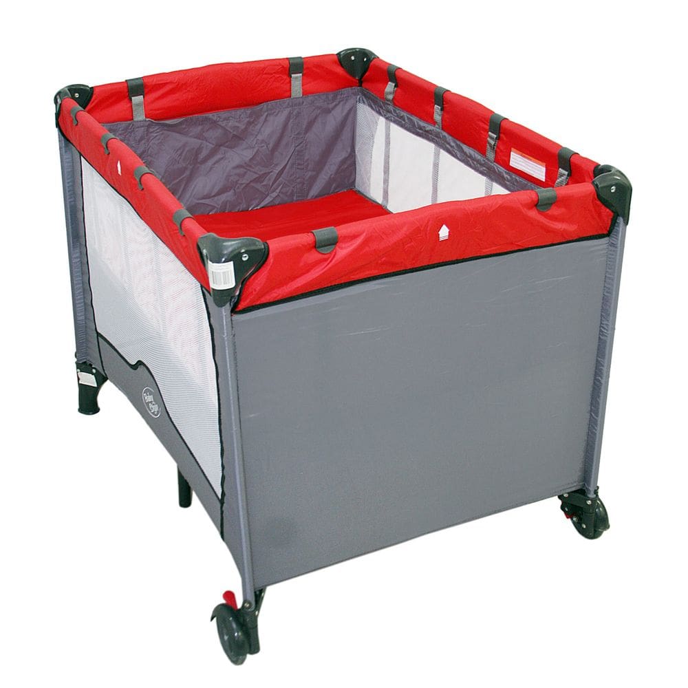Berço Cercado Portatil Vira Chiqueirinho Compact Vermelho