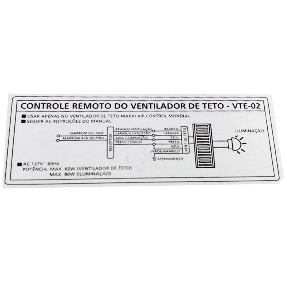 Módulo Ventilador Teto Vte-02 Vte-04 127V Mondial