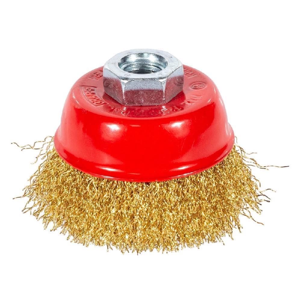 Escova De Aço Latonado Tipo Copo Com Rosca 571,0014 - Graff