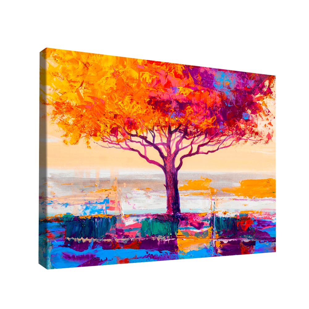 Quadro Decorativo Árvore Colorida