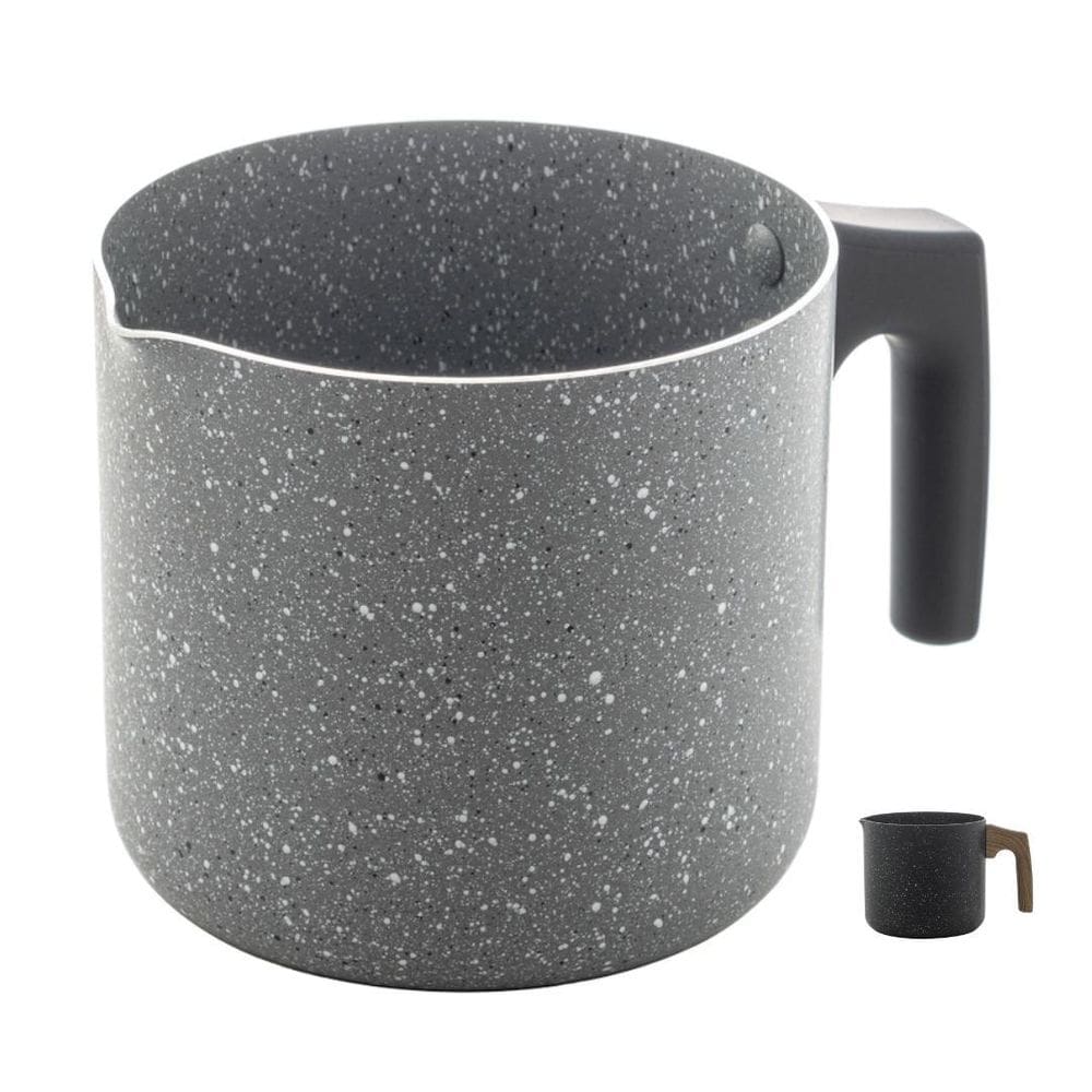Leiteira Fervedor Caneco Antiaderente Cerâmica - Cinza