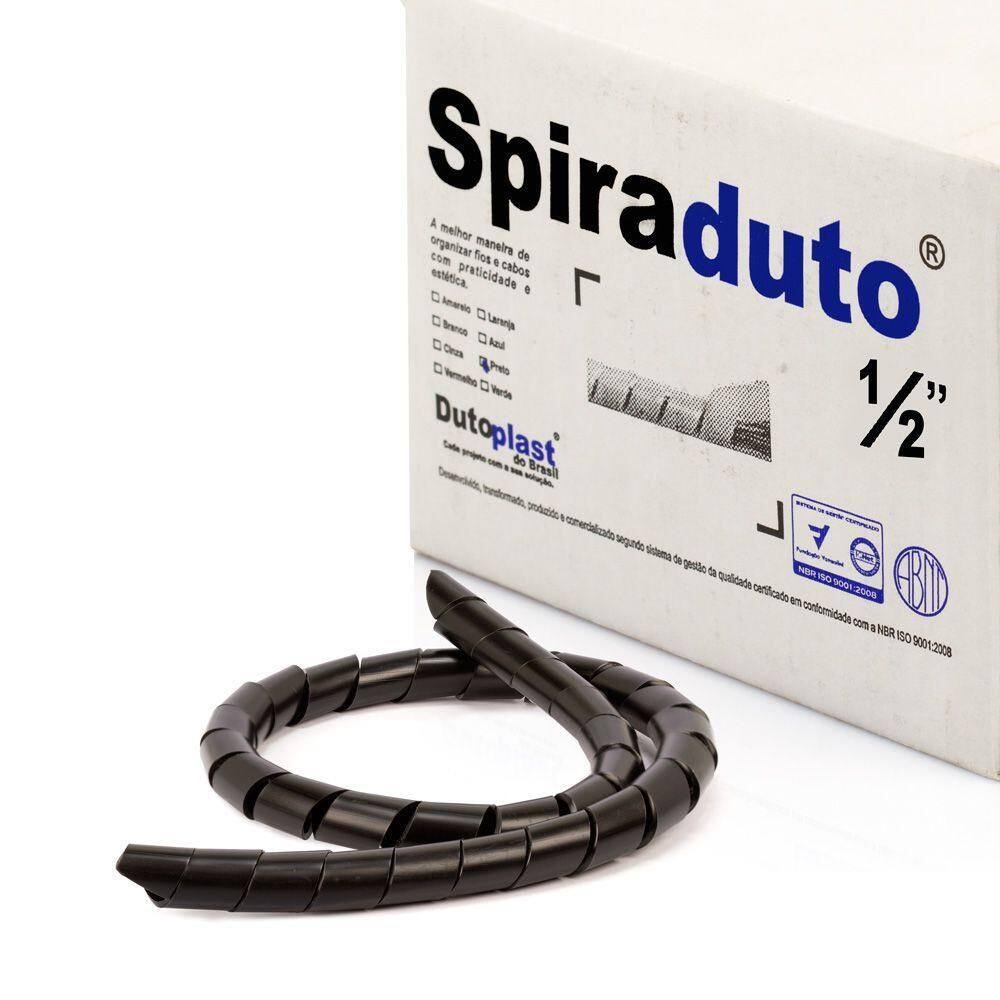 Spiraduto 1/2 Organizador De Cabos - Dutoplast - Preto 15M