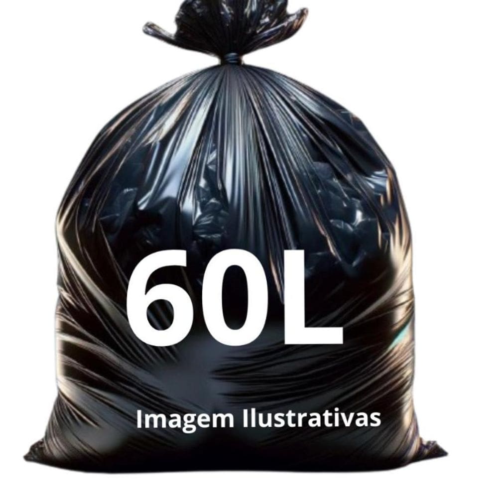 Saco De Lixo De 60 Litros Com 100 Unidades