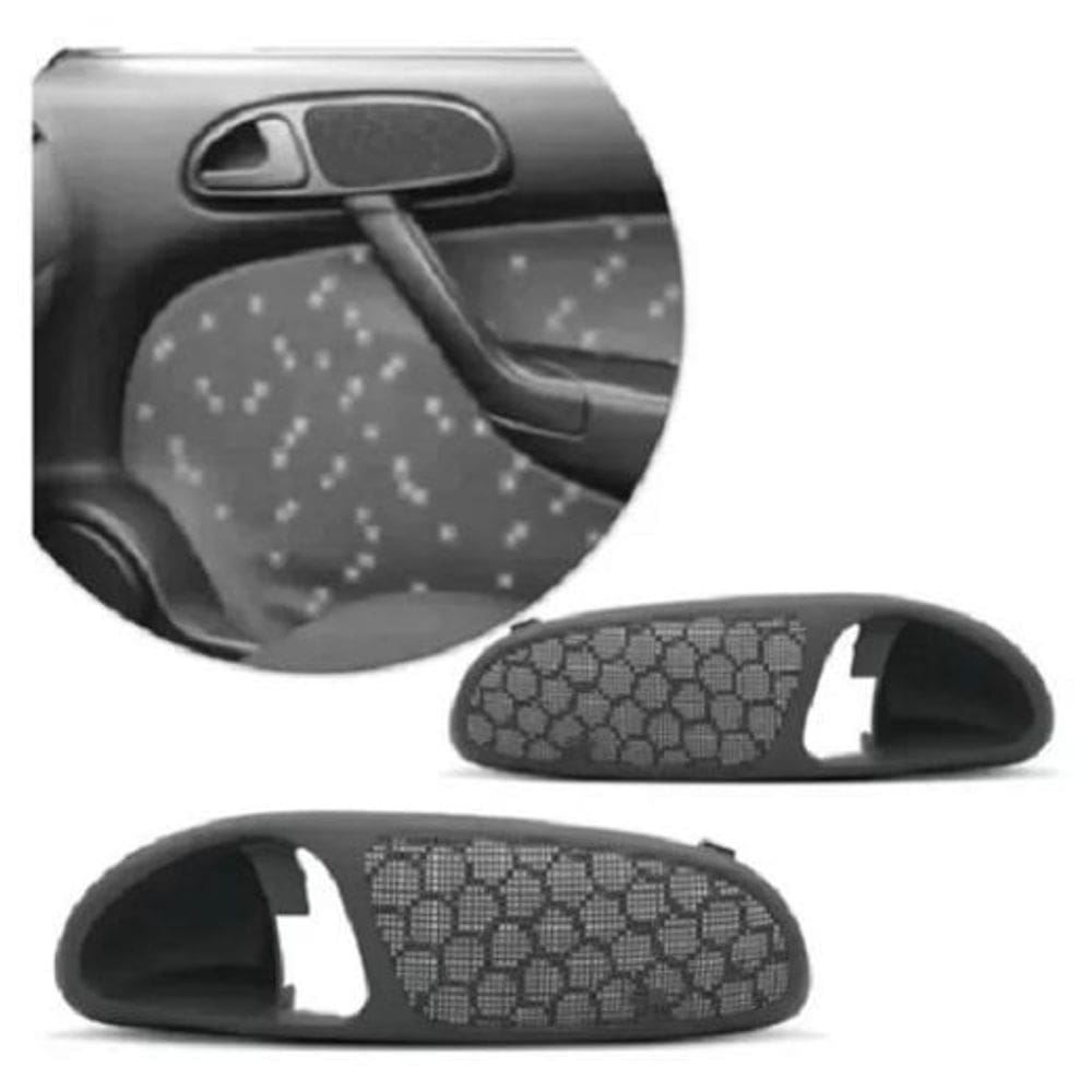 Par Moldura Acabamento Maçaneta Porta Gol Par Sav G3 Cinza