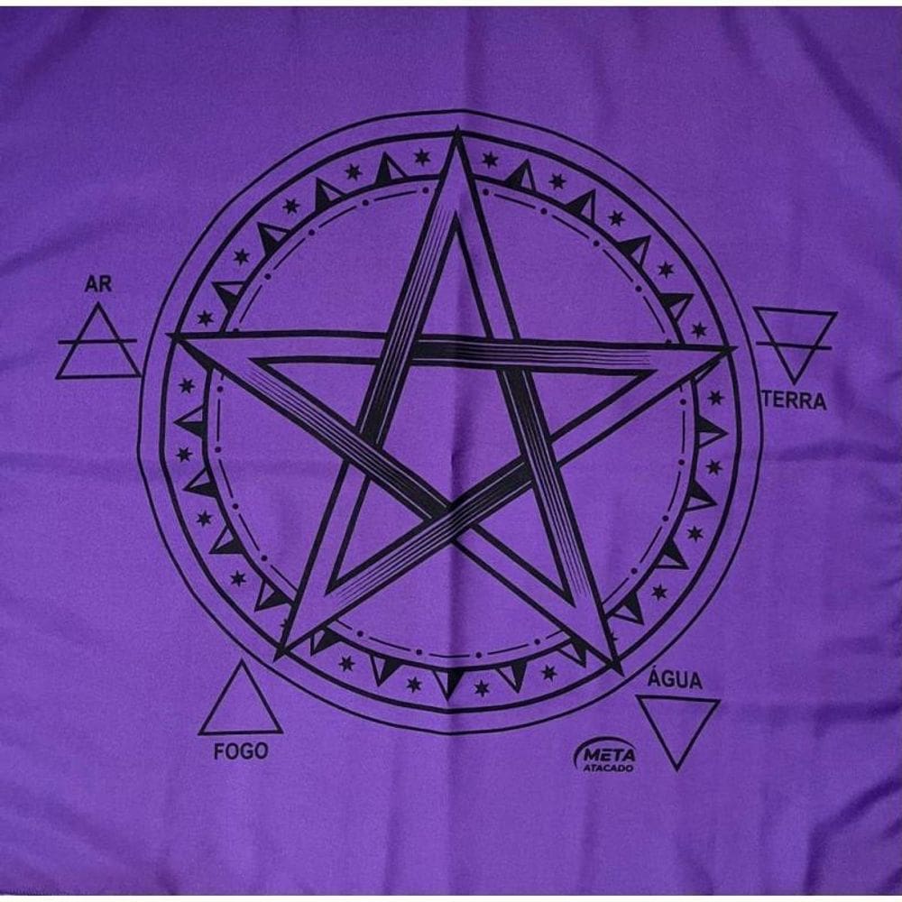 Toalha Pentagrama Tecido Jogo Cartas Tarot - Selecione A Cor