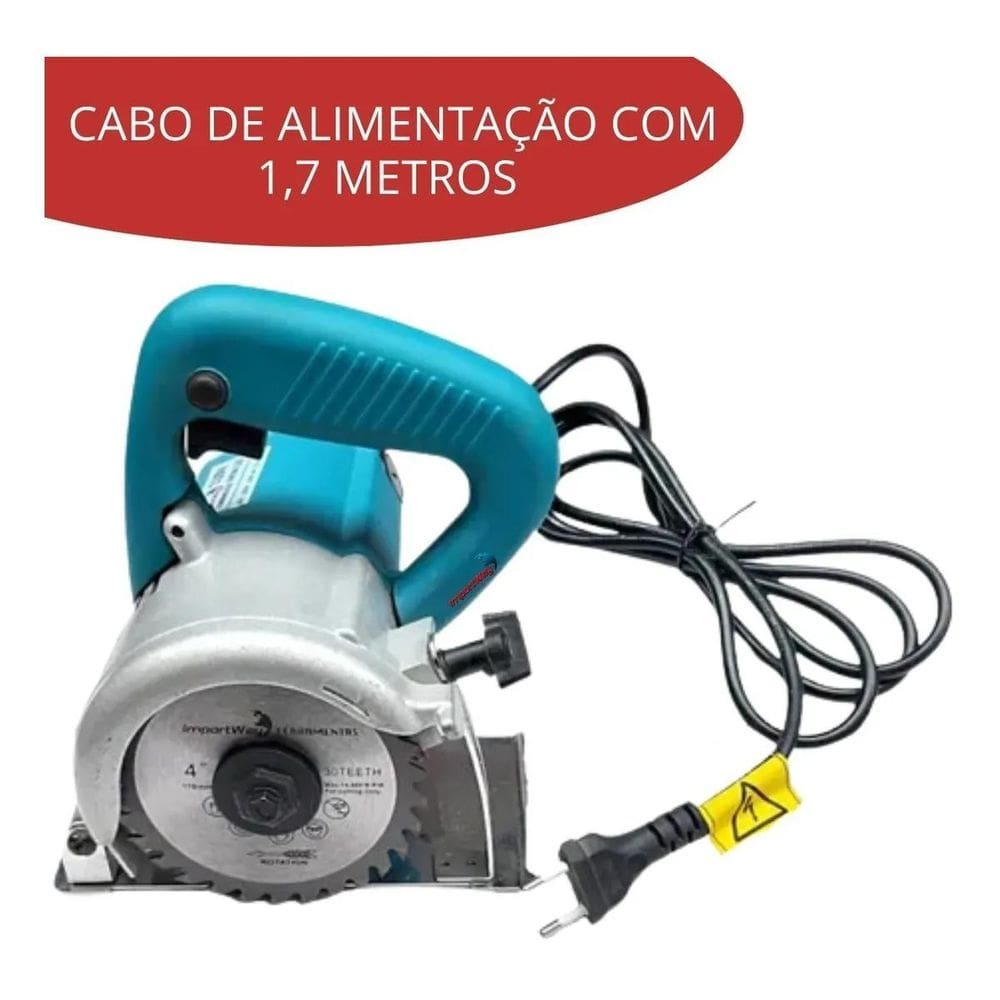 Serra Mármore 1200W 110V + 2 Disco De Corte