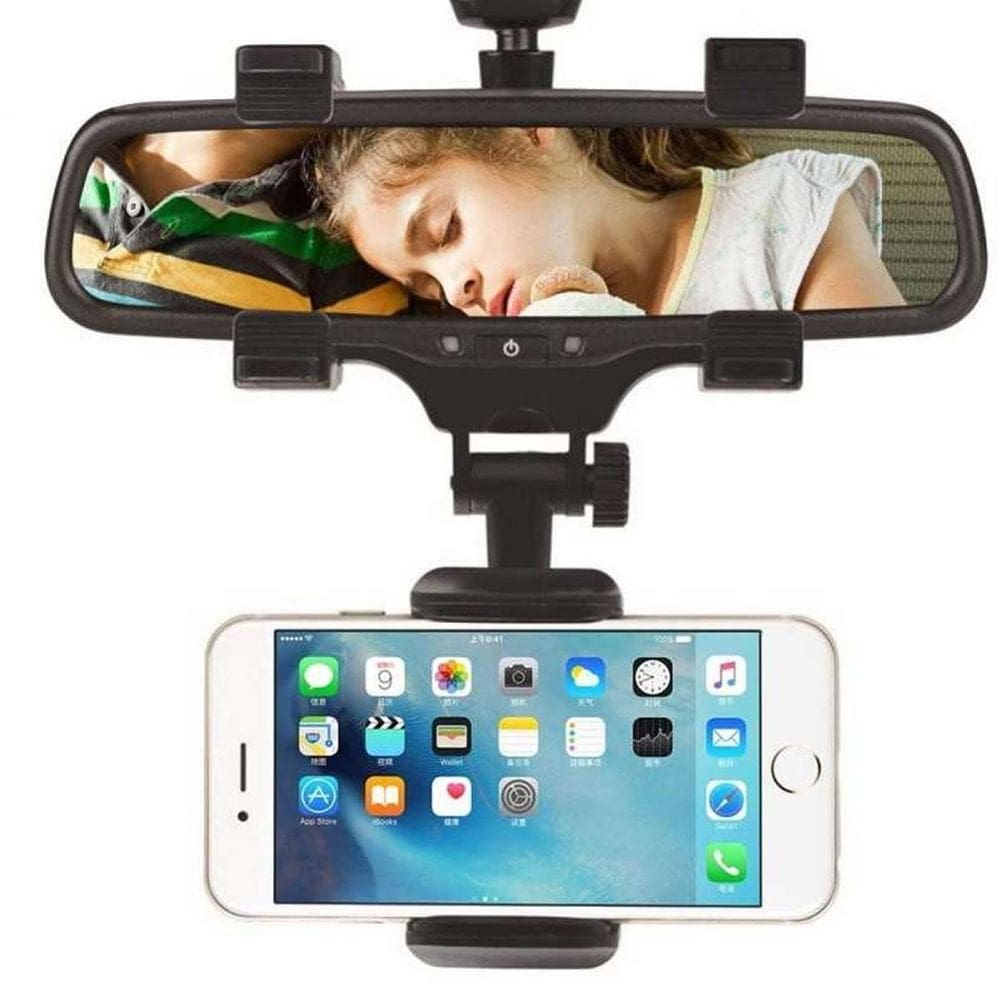 Suporte Veicular Para Celular Fixa No Retrovisor Gira 360º