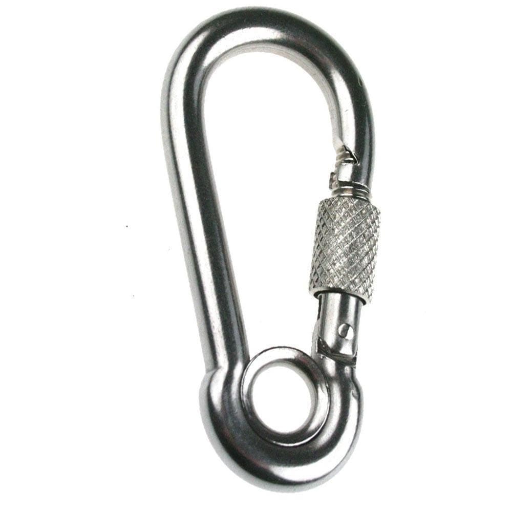 Mosquetão Inox Com Trava 6Mm X 60Mm Com Olhal