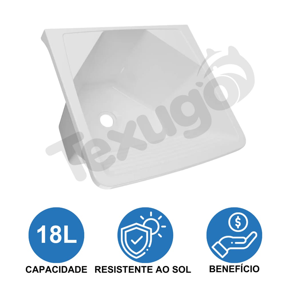Tanque Plástico Lavar Roupa 18L Astra TQ18/SC