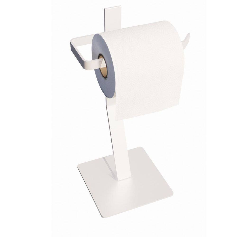 Porta Papel Higiênico Chão Papeleira Banheiro Lavabo Branca