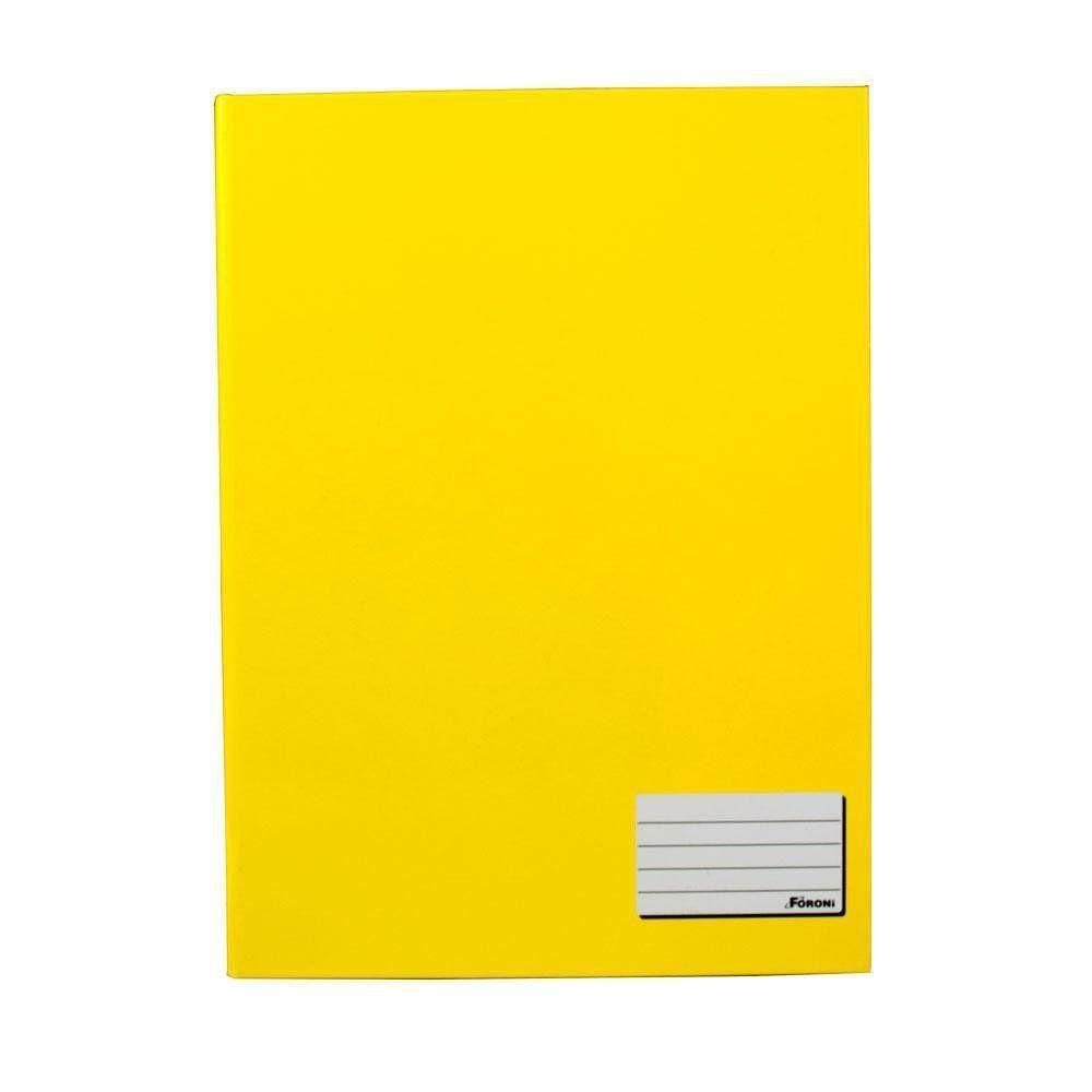 Caderno Brochurao Capa Dura 96 Folhas Costurado Amarelo