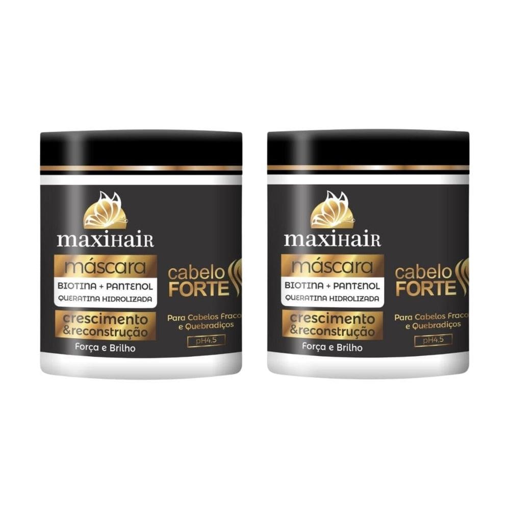 Mascara Maxihair 500G Biontina Forte - Kit Com 2Un