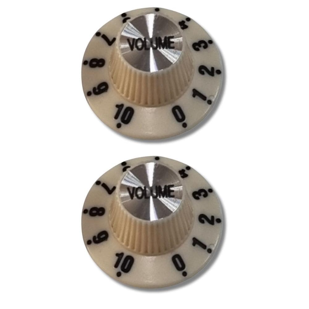 Kit 2 Knob Cream Guitarra Vintage 2 Volume Creme