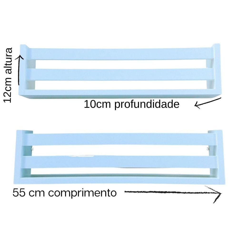 4 Prateleira Nicho Revisteiro Quarto Criança Estante