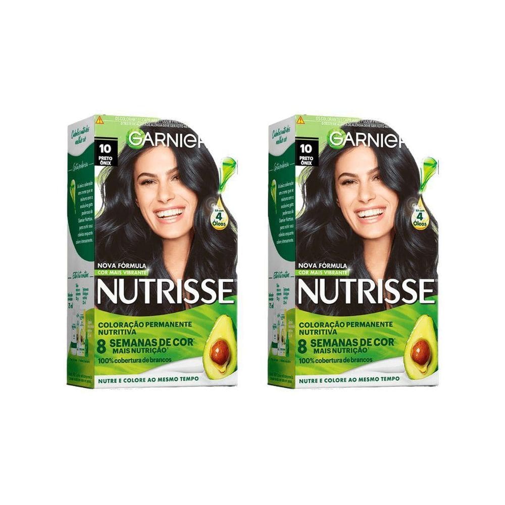 Coloraçao Nutrisse 10 Preto Onix-Kit Com 2Un
