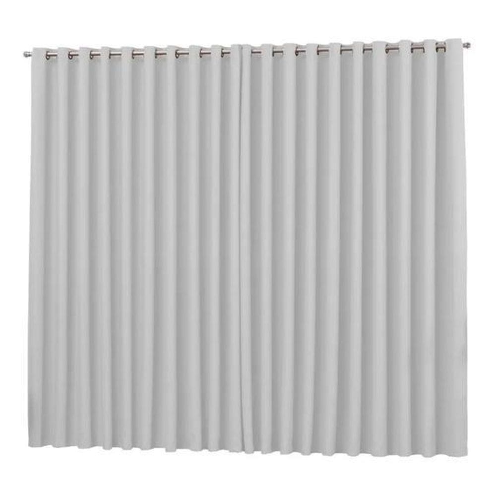Cortina Para Sala Quarto Tecido Blackout Branco 4,00X2,50